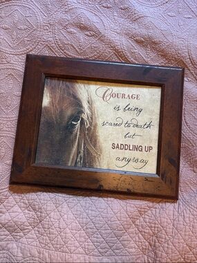 13”x16” Rustic Wood-Framed Horse Wall Art